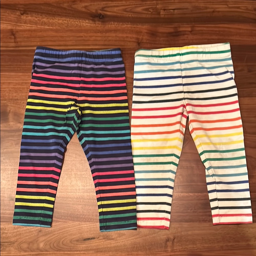 Primary Colorful Striped Leggings